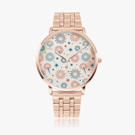 Steel Strap Quartz Freedom Stainless Steel Watches